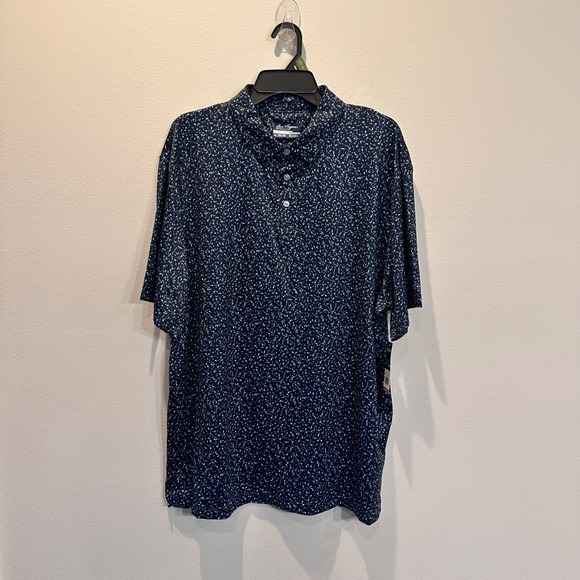 Ben Hogan Other - Ben Hogan Performance Mens XL Polo Shirt Peacoat Blue Speckled Print NWT